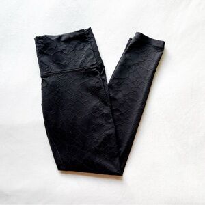 CALIA Black Leggings with Textured  Design - Medium
